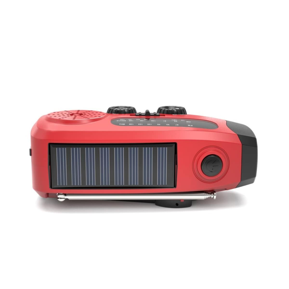 Nødradio med solcelle og håndsveiv Solcelle 2000mAh Powerbank SOS