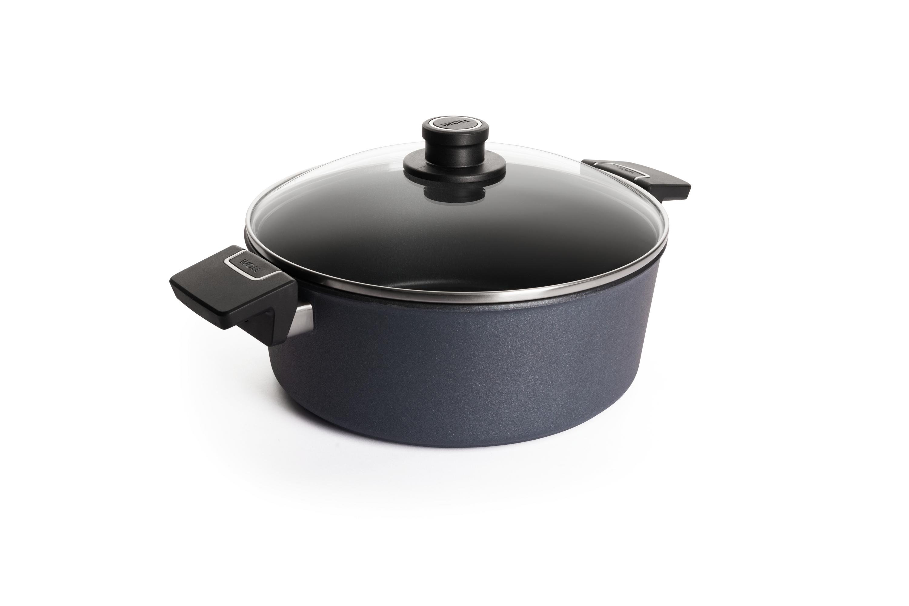 Diamond Lite Guss-Kasserolle-Set mit Glasdeckel, Ø 28 cm - Herdart: Ceran, Gas, Elektro, Halogen von WOLL