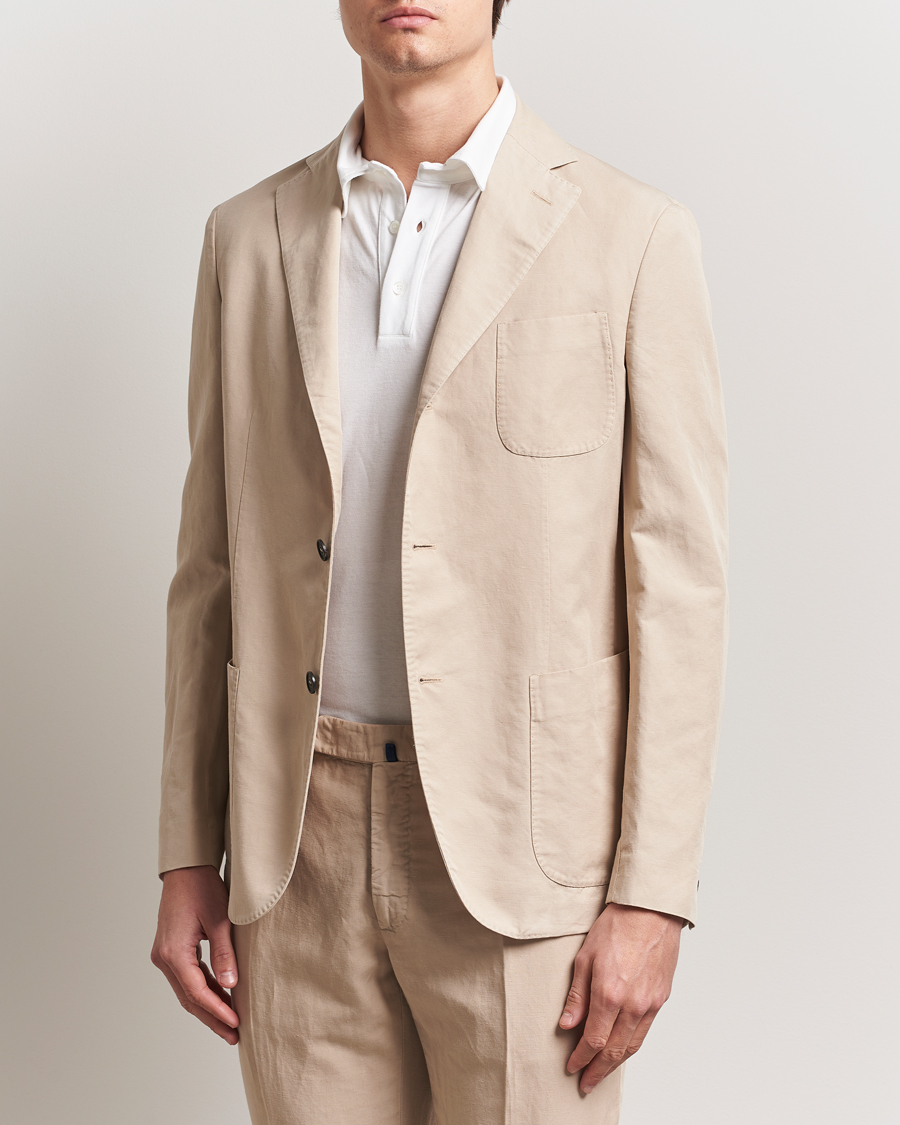 Incotex Unconstructed Chinolino Blazer Beige