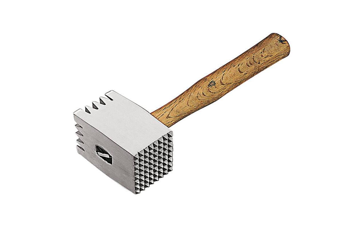 Fleischhammer 0.6 kg Braun/SilberDer ideale Fleischklopfer um Ihr Fleisch vorzubereiten