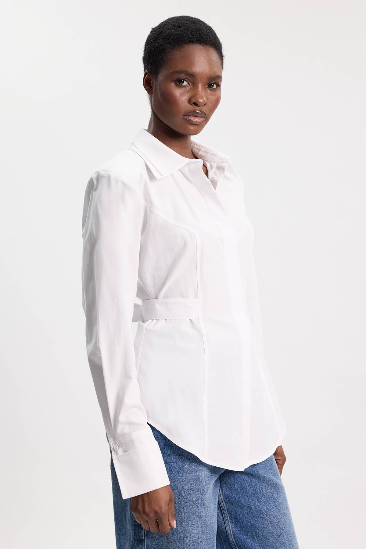 KarenMillen Chemise Ajustée Tissée Boutonnée