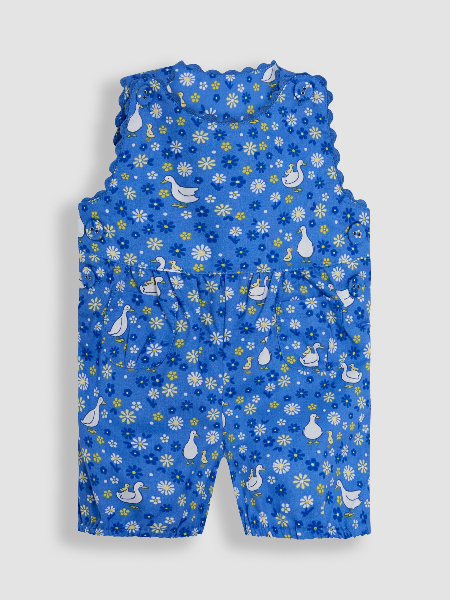 JoJo Maman Bébé Printed 100% Cotton Dungarees