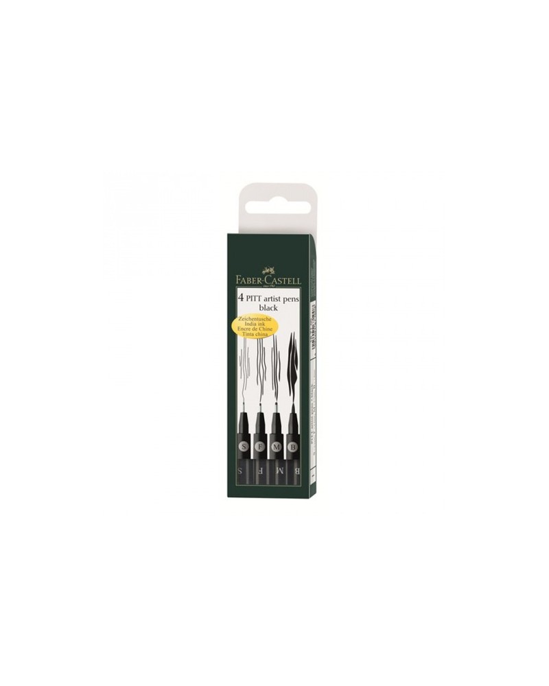 4 Pitt noir N°1 Faber-Castell