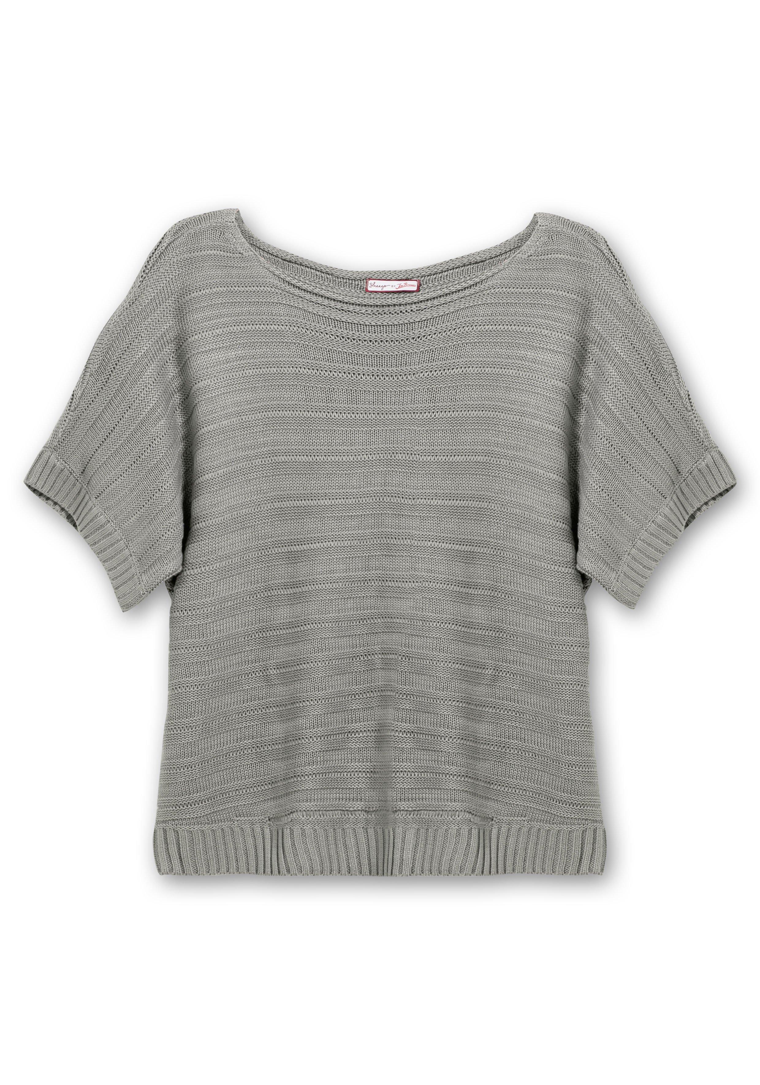 Kurzarmpullover in Links-Rechts-Struktur
