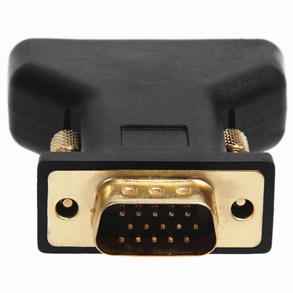 VGA (m) auf Component AV Audio Video 3-RCA-Buchsen (w) Adapter mit vergoldeten Anschlüssen in Schwarz