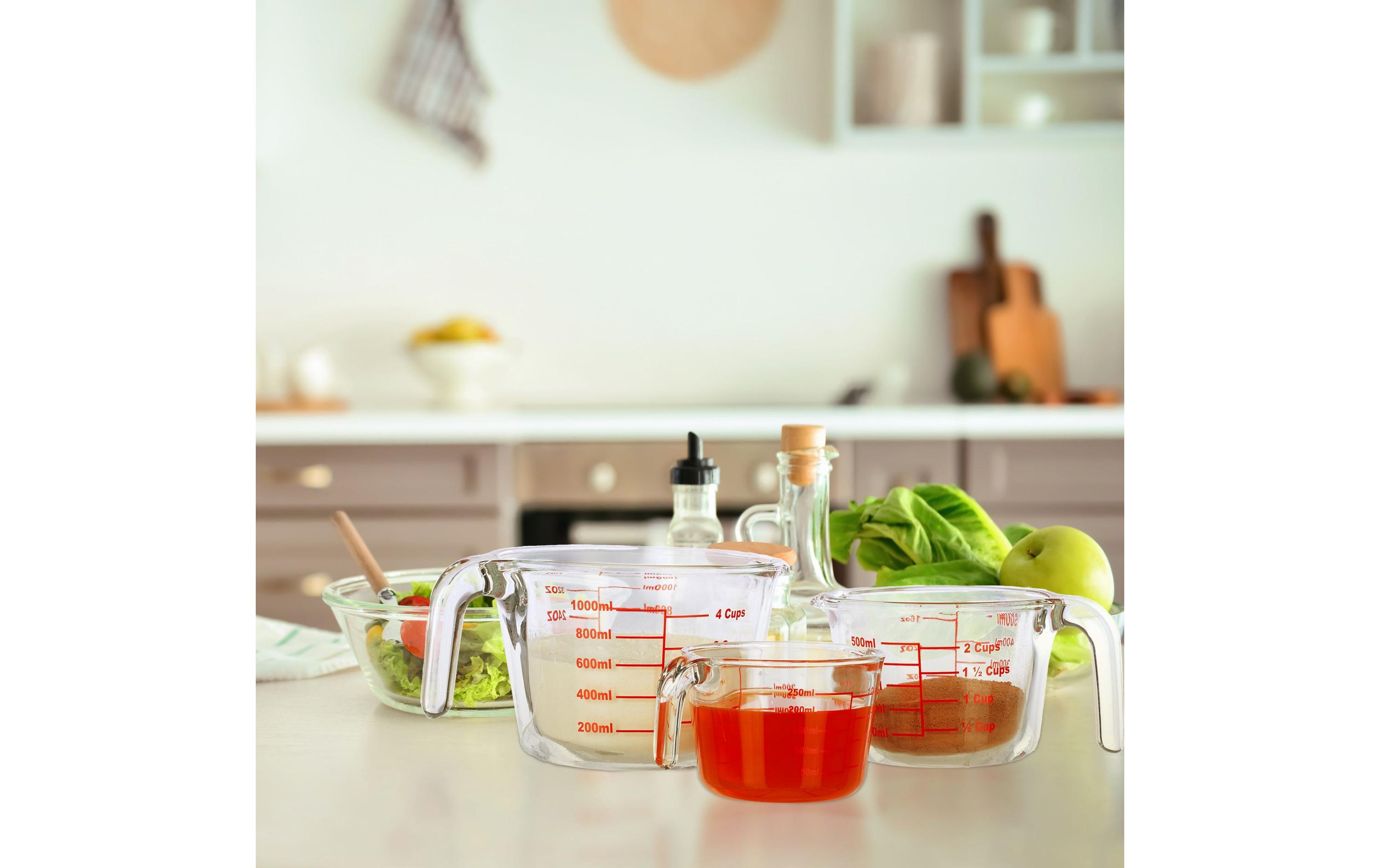Messbecher 3 StückGlasmessbecher Set