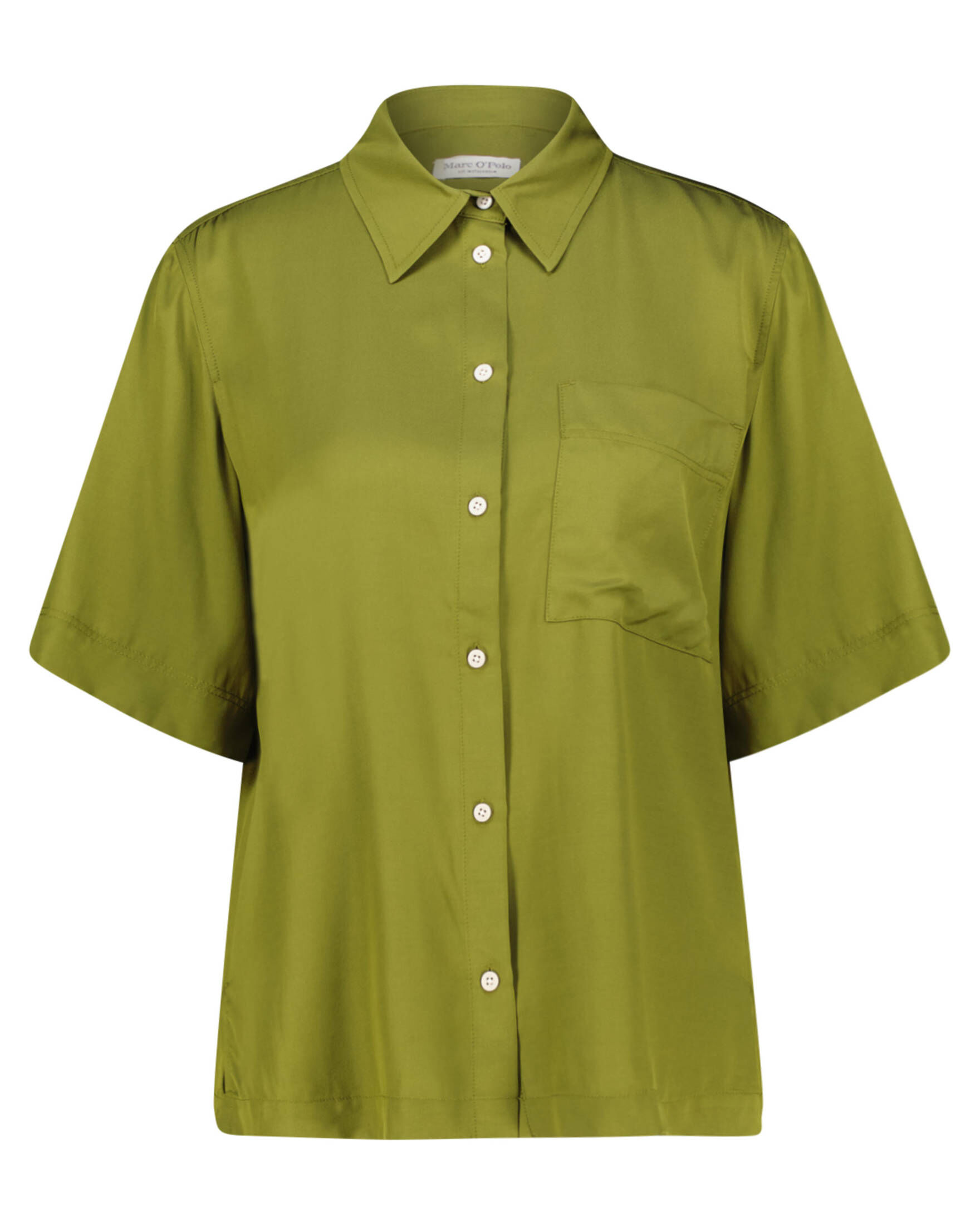 Marc O'Polo| Damen Hemdbluse Regular Fit Kurzarm