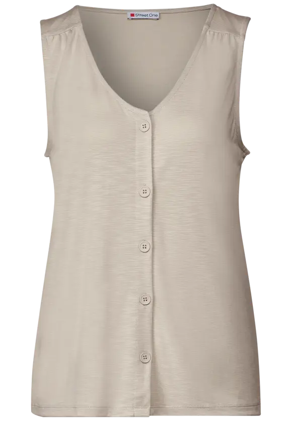 Top im Seiden Look - smooth sand beige