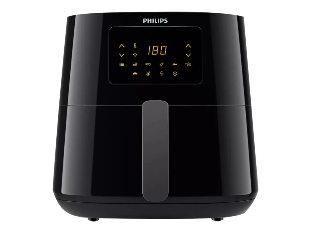 Philips Essential HD9280 Airfryer XL - Varmluftsrister - 6.2 liter - 2000 W - mørk sølv/sort