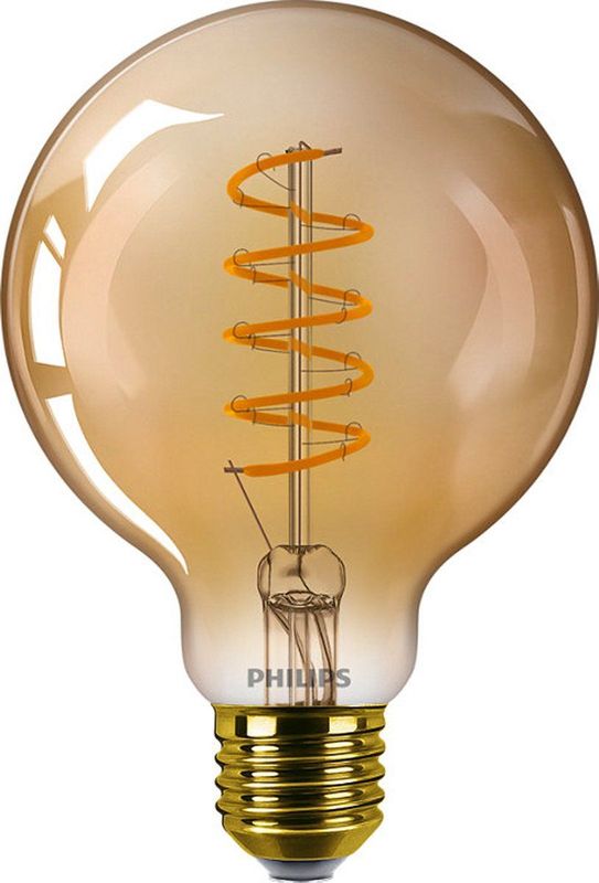 Philips LED Globe Spiraal Goud - 25 W - E27 - Dimbaar extra warmwit licht