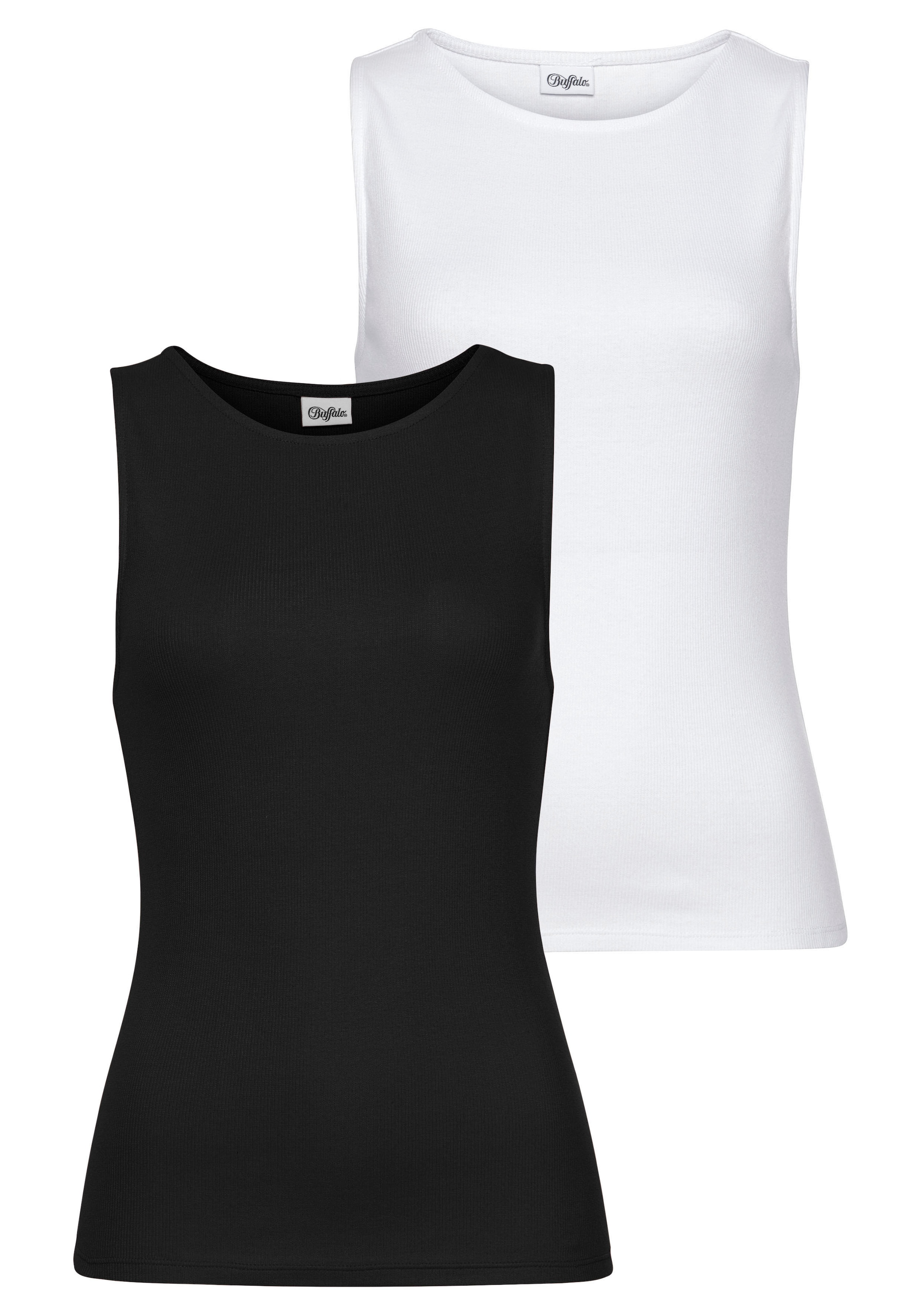 Buffalo Tanktop Packung, 2er-Pack,  aus weicher Rippware