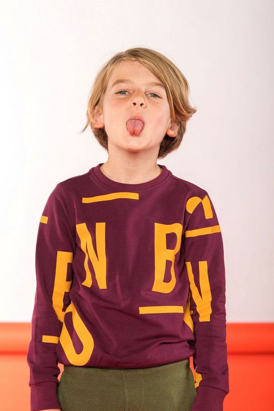 B.NOSY jongens sweater - Wijn rood