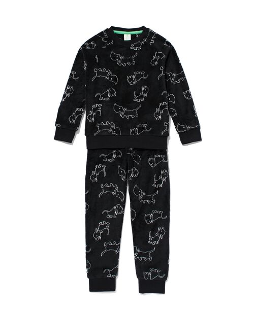 Pyjama en laine polaire pour enfants Takkie noir