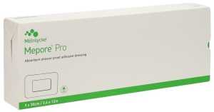 MEPORE PRO Wundverband 30x9cm Wundkissen steril, 30 Stück