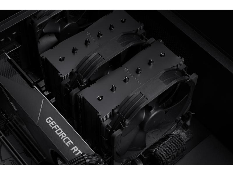 Noctua CPU-Kühler NH-D15 chromax.black Leistungsstarker Dual-Tower-CPU-Kühler