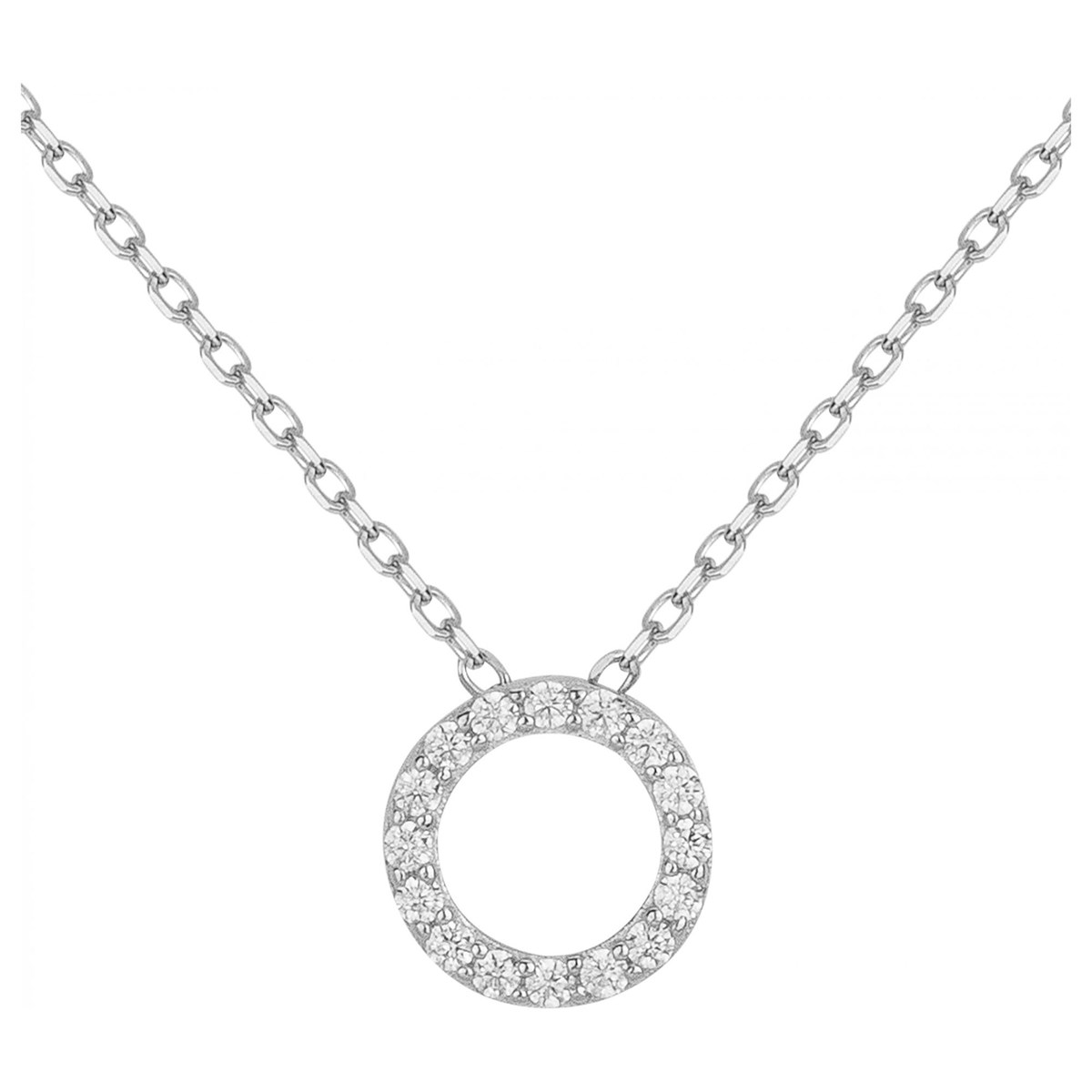 Collier en Argent avec oxyde de zirconium blanc