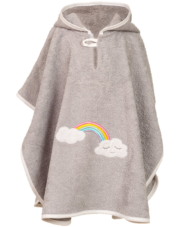 Badeponcho Wolke in grau