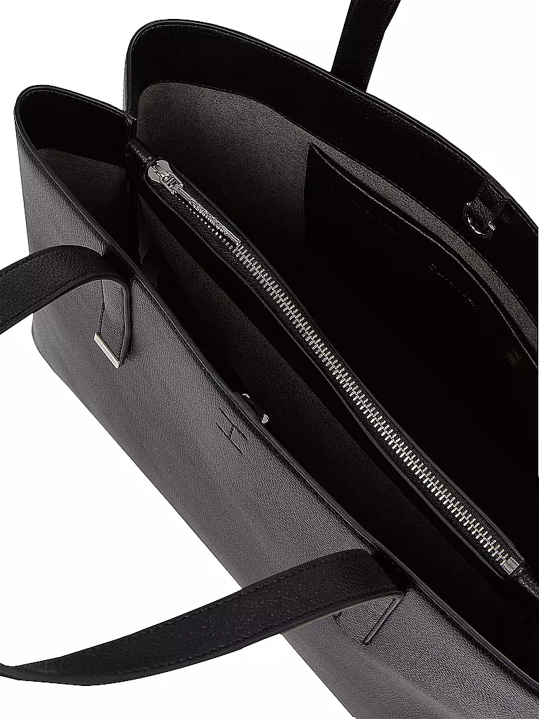 CALVIN KLEIN Tasche - Shopper CK PLAQUE Medium schwarz