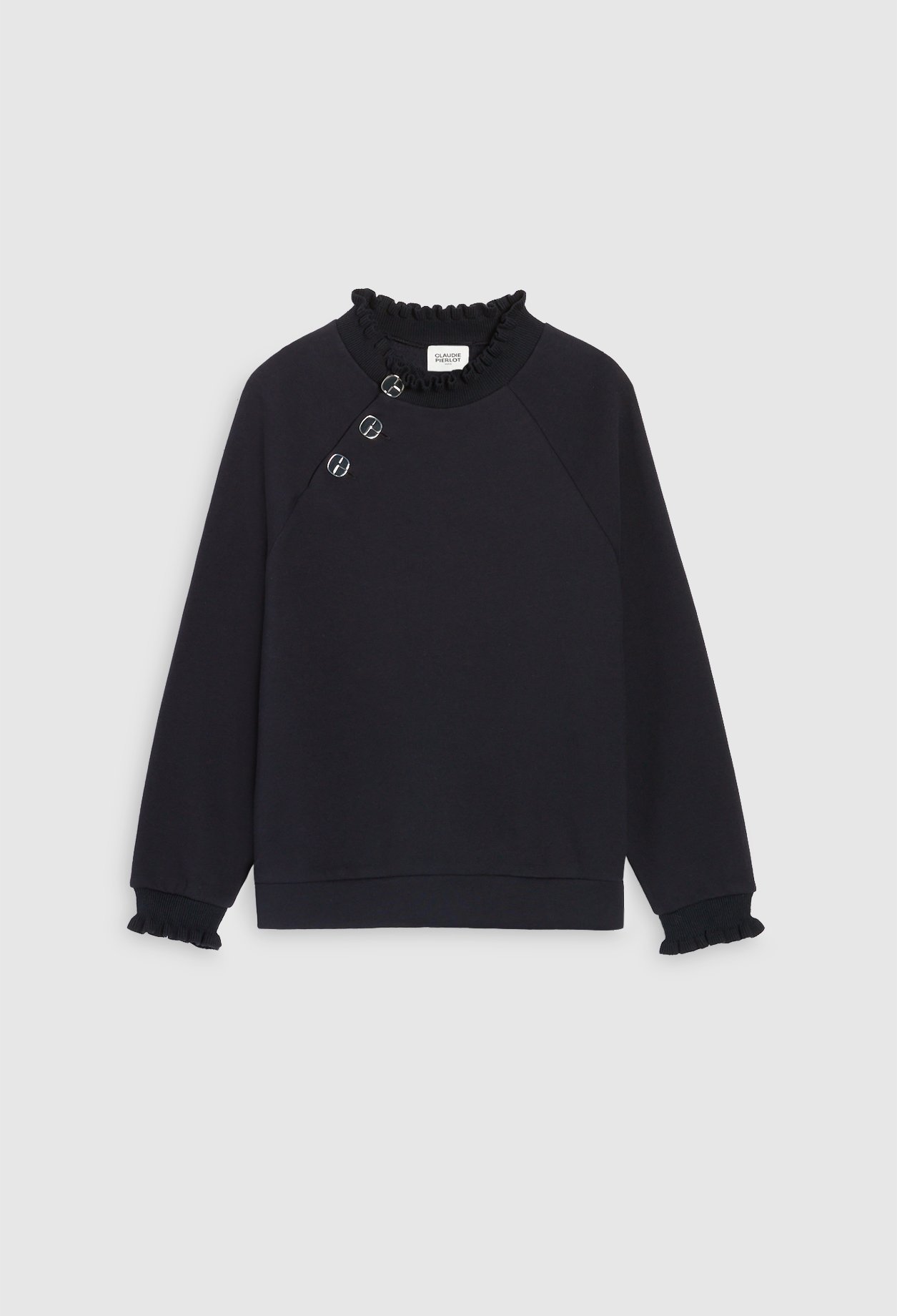 Sweatshirt &agrave; col volante