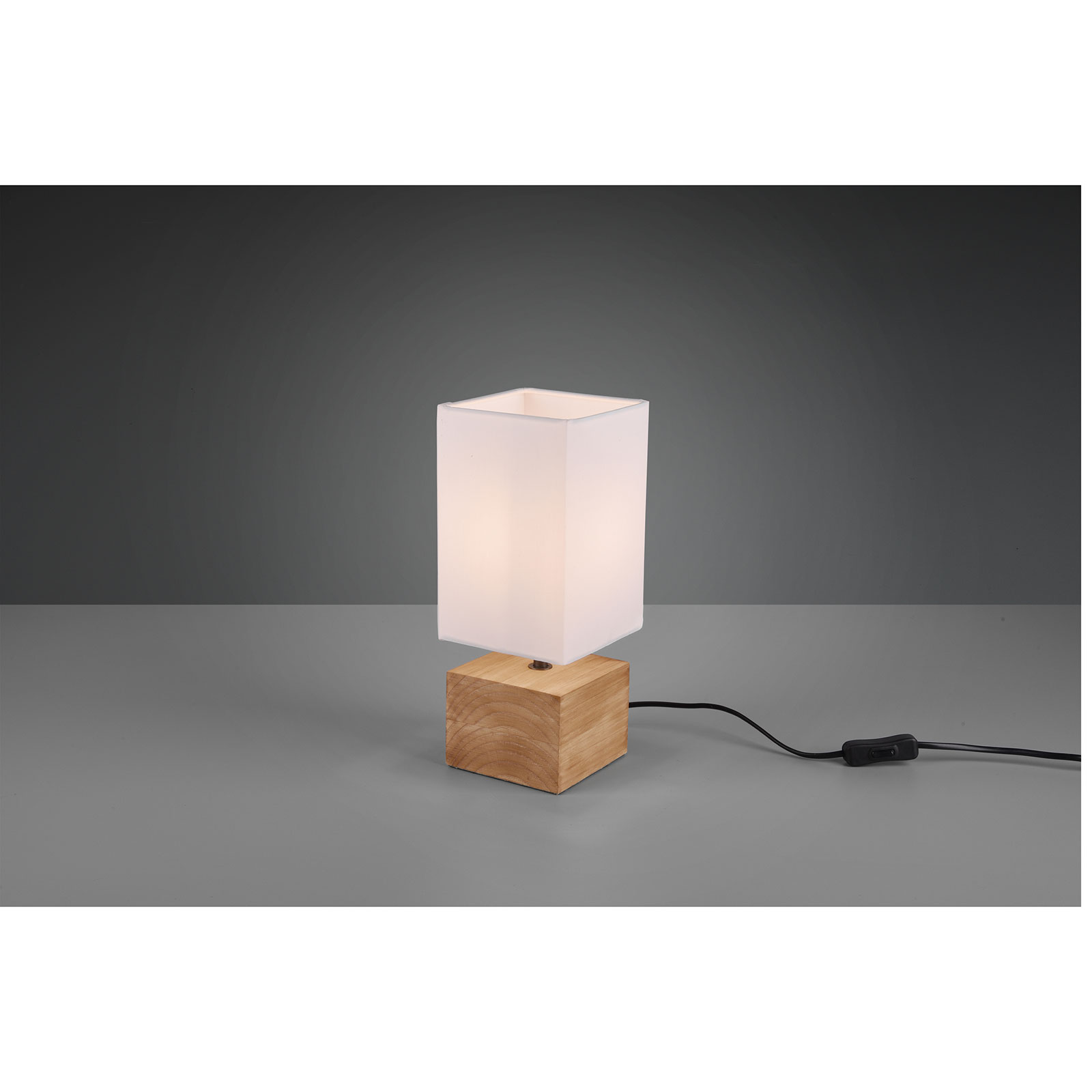 Tischleuchte - weiß - Holz - 30 cm