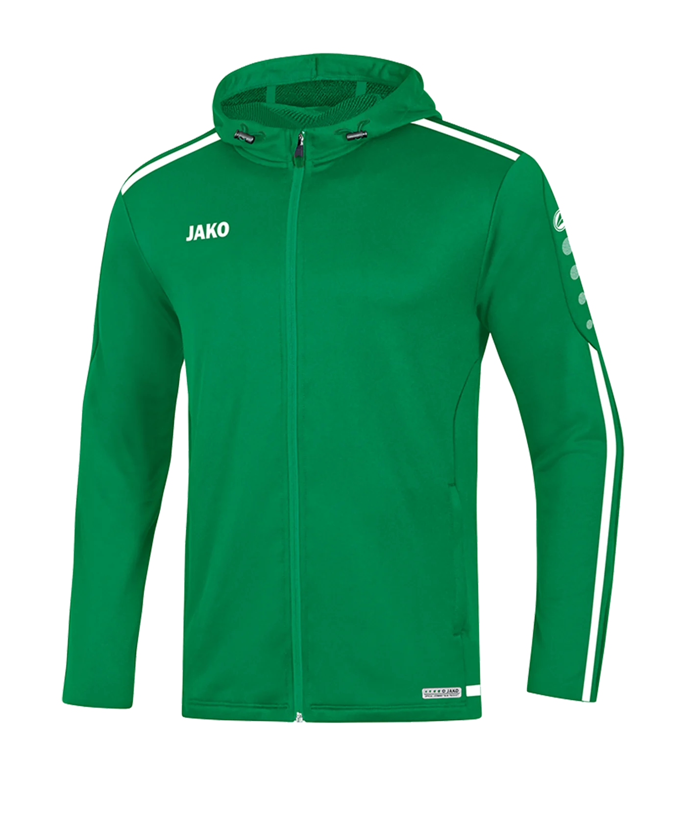 JAKO Striker 2.0 Kapuzenjacke Grün Weiss F06