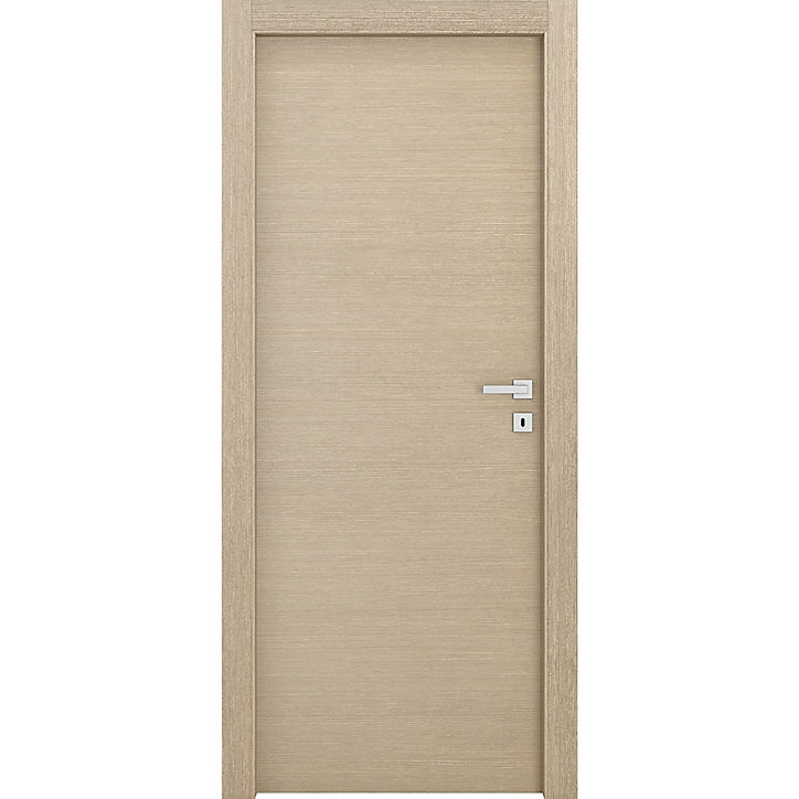 Bloc-porte Alexia bois naturel H.204 x l.63 cm, poussant gauche