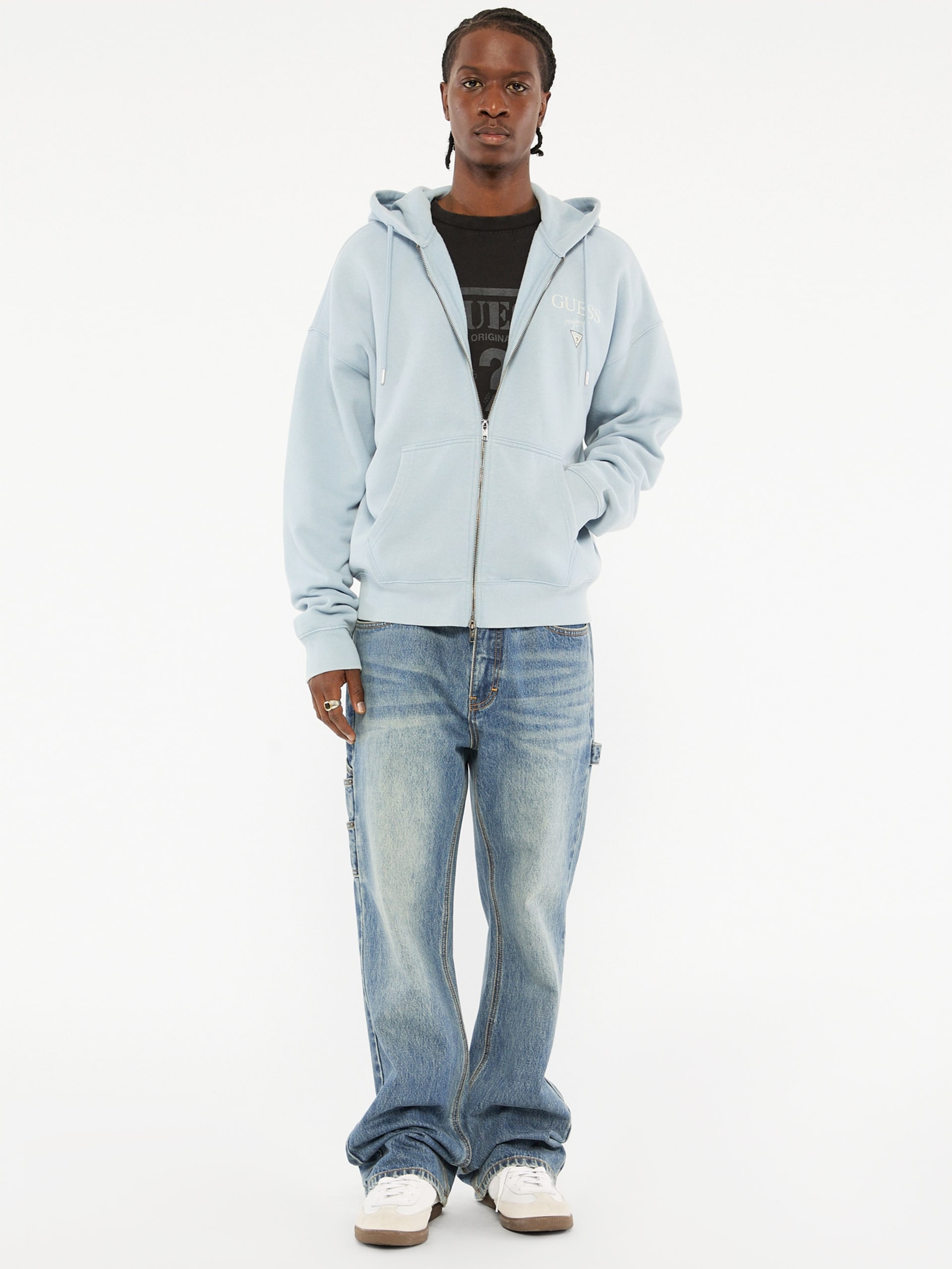 Moletom com zíper frontal GUESS Originals Eco Baker