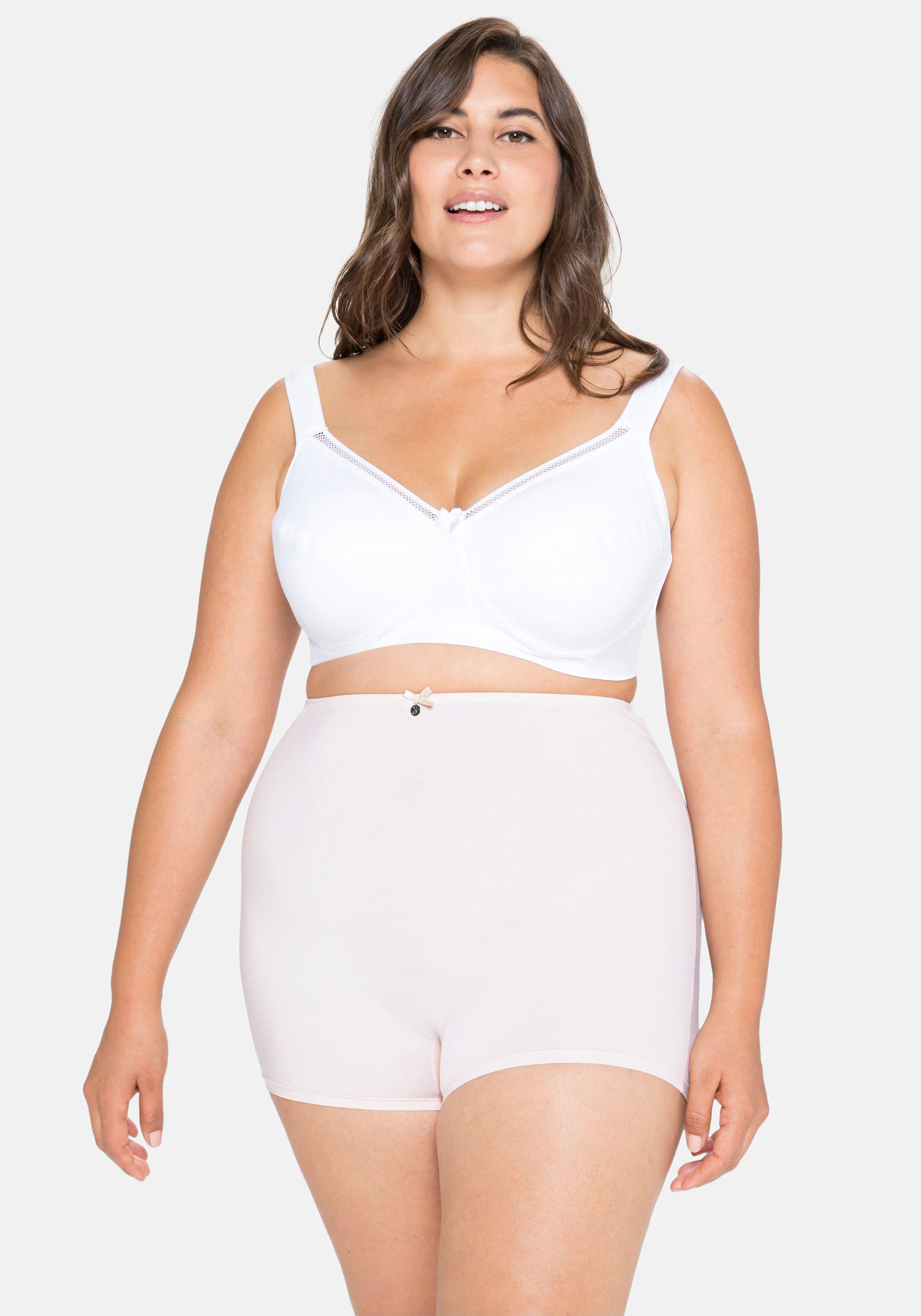 Panty im High-Waist-Schnitt, mit kurzem Bein