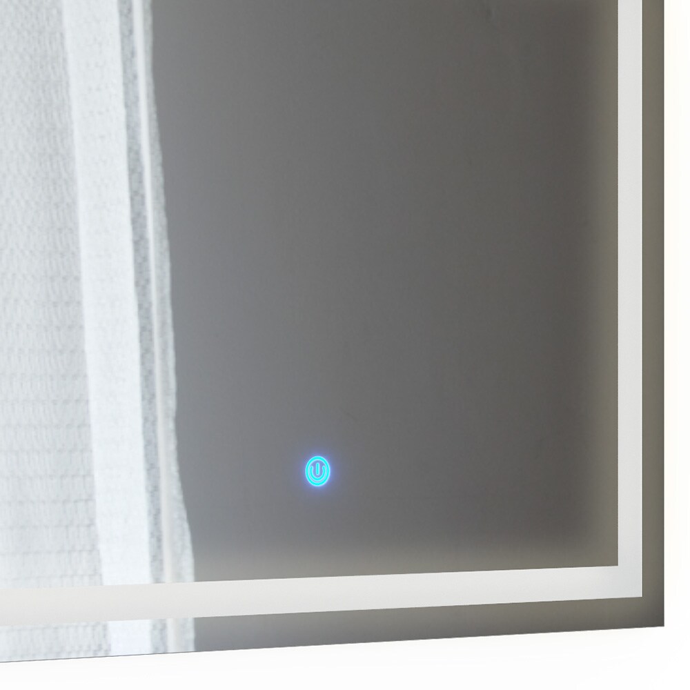 Vicco Badspiegel Viola mit LED-Beleuchtung 80x65cm, Spiegel für das Badezimmer