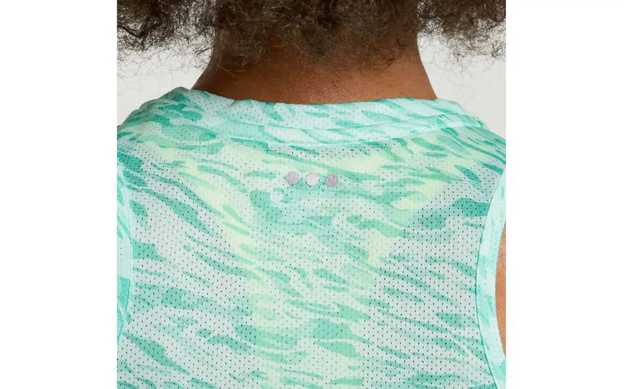 Saucony Stopwatch Graphic Hardloop Singlet Groen Dames