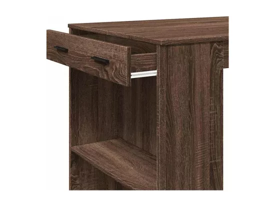 Table de bar chêne marron 102x70x103,5 cm bois d'ingénierie