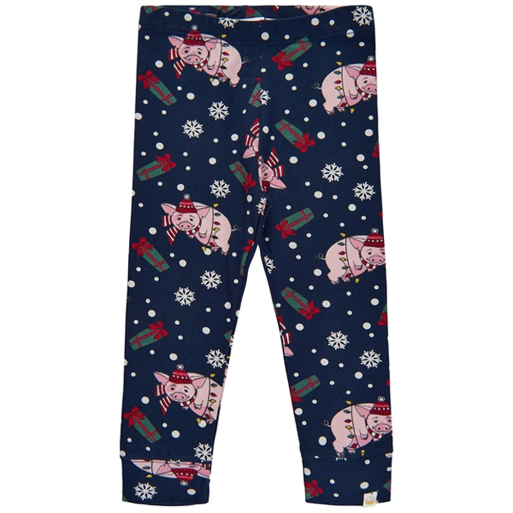 Navy Blazer Holiday Leggings