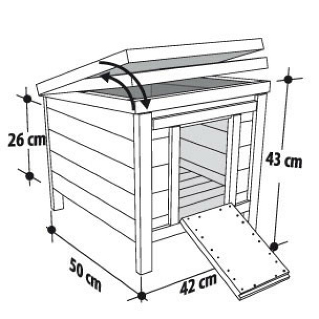 Cabane en bois Cosy pour lapin