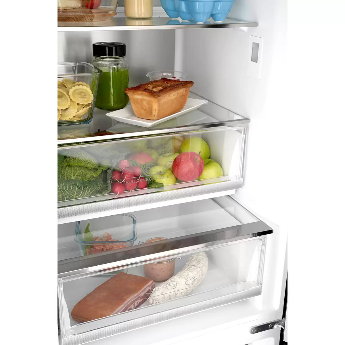 Kühl-/ Gefrier-Kombination Kombi Kühlschrank Silber