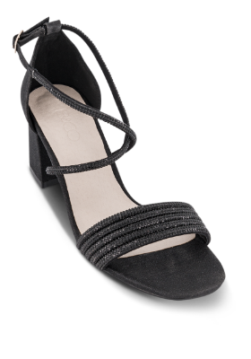B&CO Damesandal med hæl Sort 4214104110