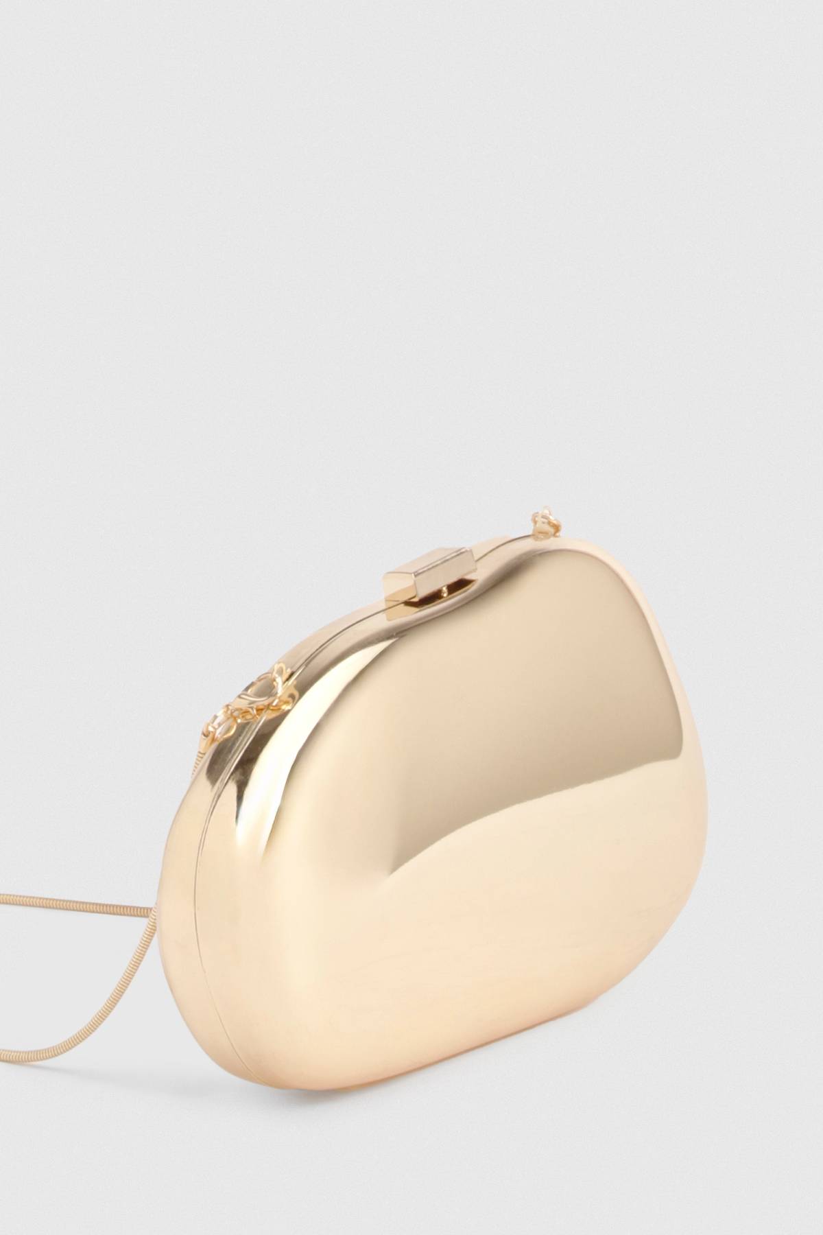 boohoo Pochette Rigide Dorée