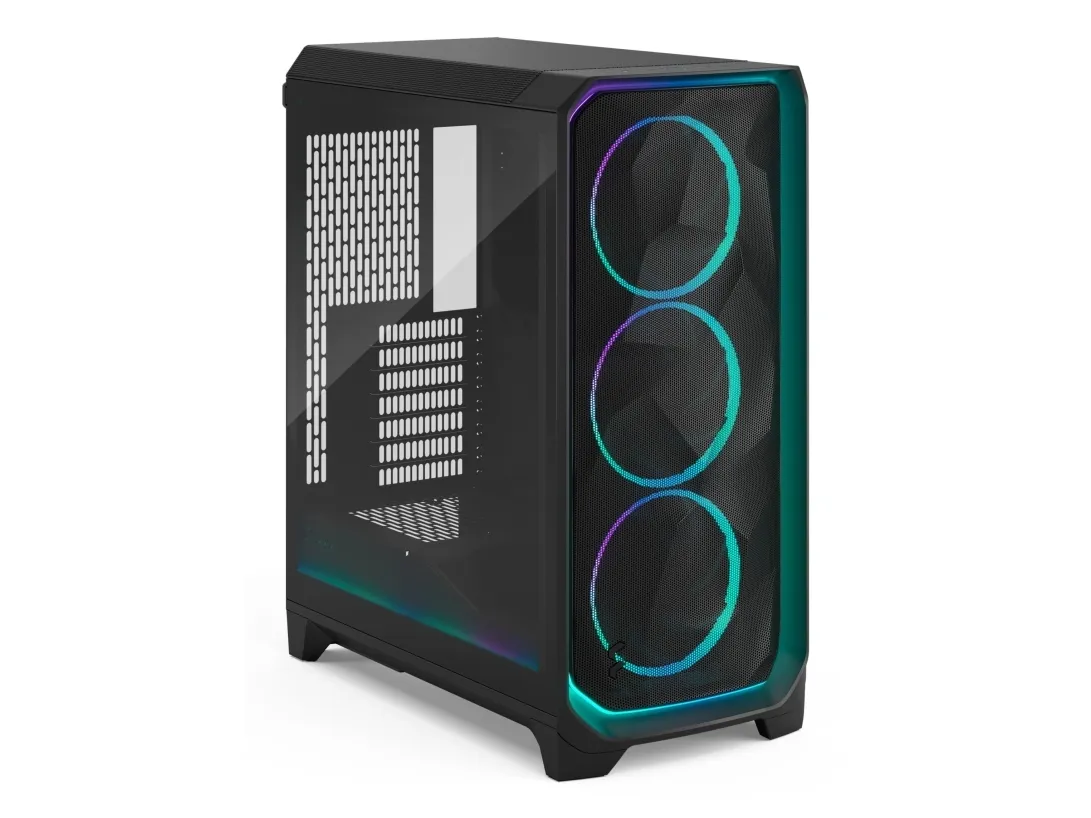 Fractal Design Meshify 3 Ambience Pro RGB - Tower - udvidet ATX - ingen strømforsyning (ATX) - sort TG-lystone - USB/Lyd