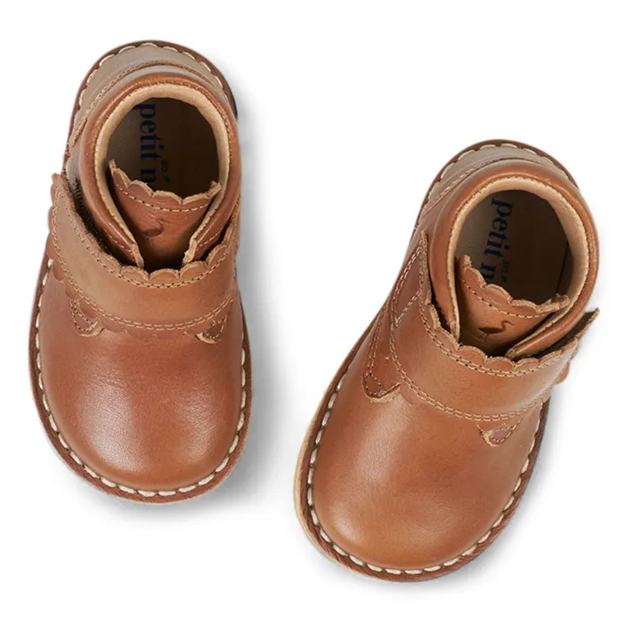 Petit Nord Boots Scratchs Scallop | Cognac
