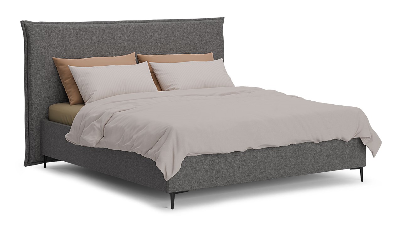 Opbergbed Morgan - Linen touch dark grey