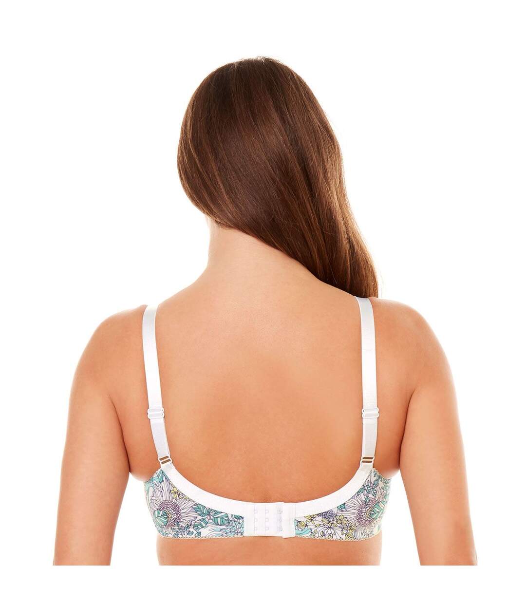 Soutien-gorge grand maintien C, D et E blanc/menthe Antipodes