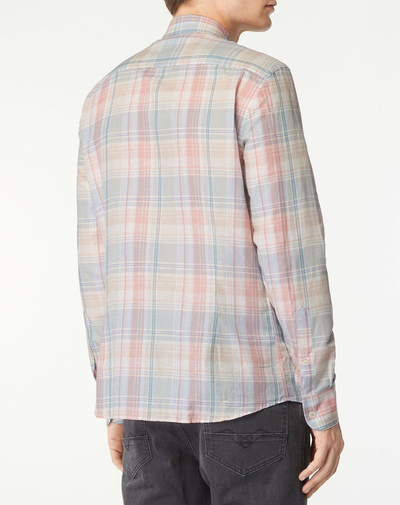 Hackett London Chemise en Lin mélangé Slim Fit à carreaux multicolore