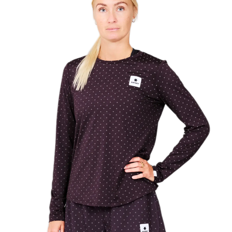 saysky reflective polka pace long sleeve dame 1022 purple