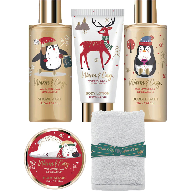 Corbeille de bain en bois - Warm & Cosy - 5 produits