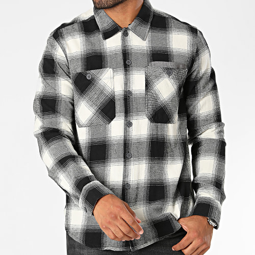 Chemise Manches Longues A Carreaux Turner 10716622D Gris Noir