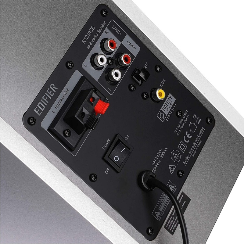 Enceinte connectée Hifi Edifier R1280DB Blanc/Argent vendues par paire