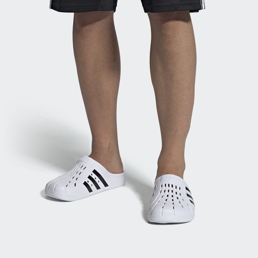 adidas adilette Clogs - Blanc/Noir