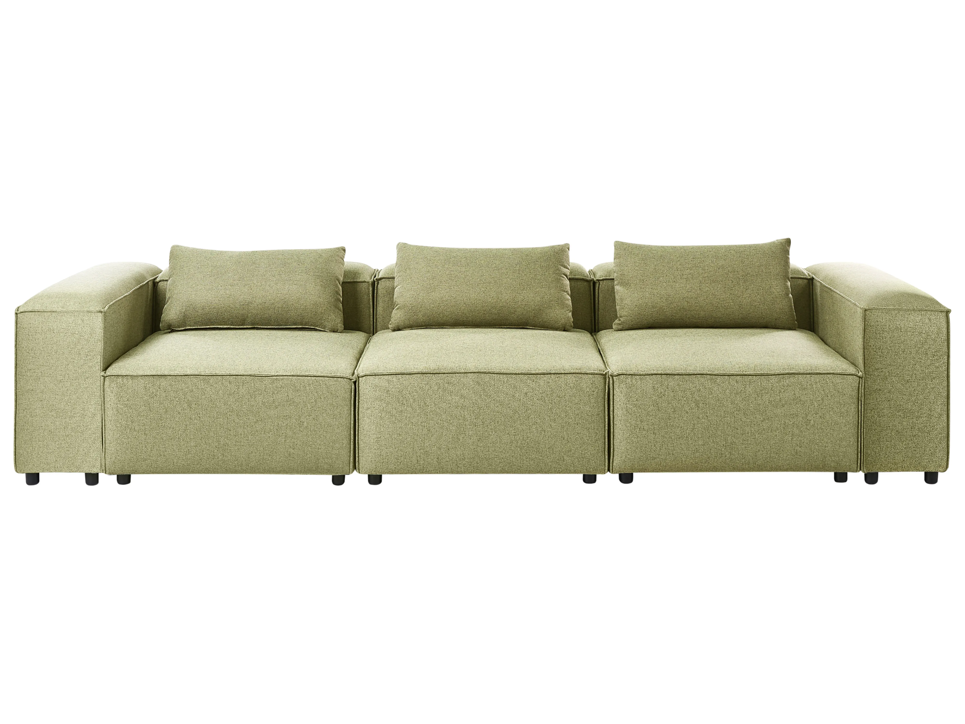 Modulaire bank 3-zits BRANDE Stof Lichtgroen
