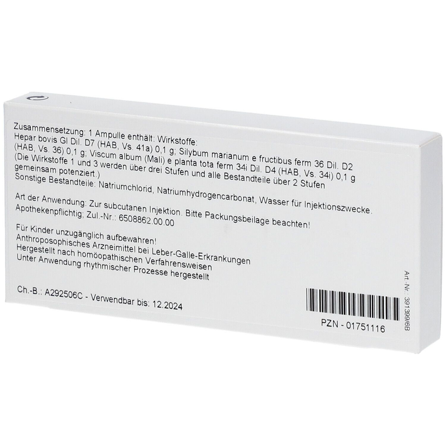 WALA® Carduus MARIANUS/ Viscum Mali Comp. Ampullen