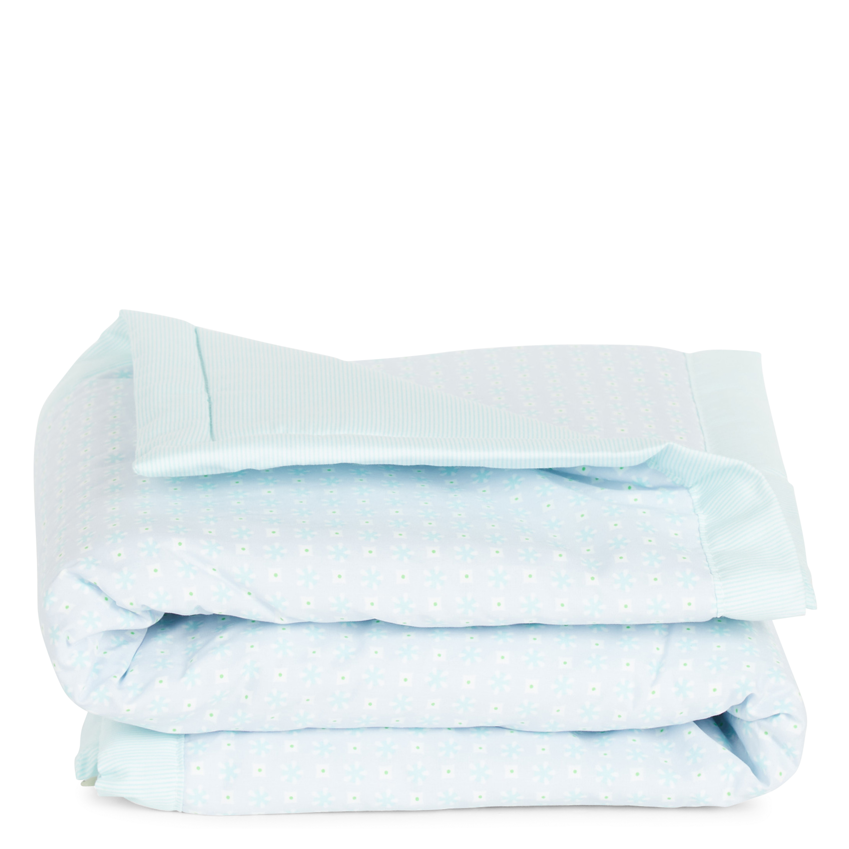 Tapis d'éveil imprimé fleuri en coton | Bleu