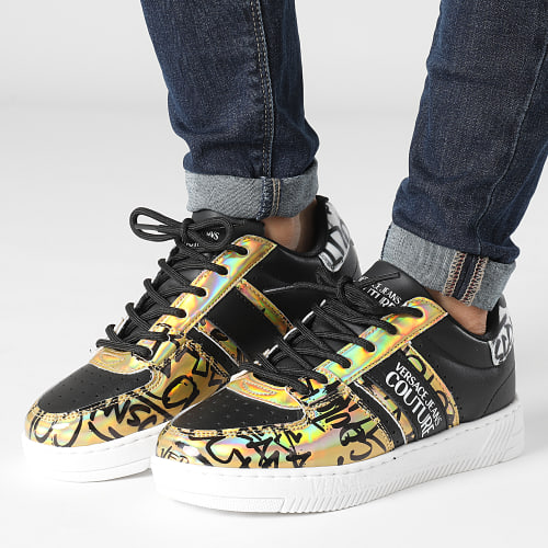 Baskets Femme Fondo Meyssa 75VA3SJ7 Black Gold Iridescent